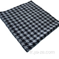 tissu en laine Plaid tweed noir blanc pour manteau